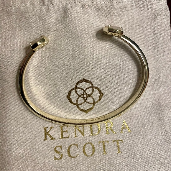 Kendra Scott Elton bracelet - gold with iridescent drusy. 14K gold over brass. - Picture 3 of 5